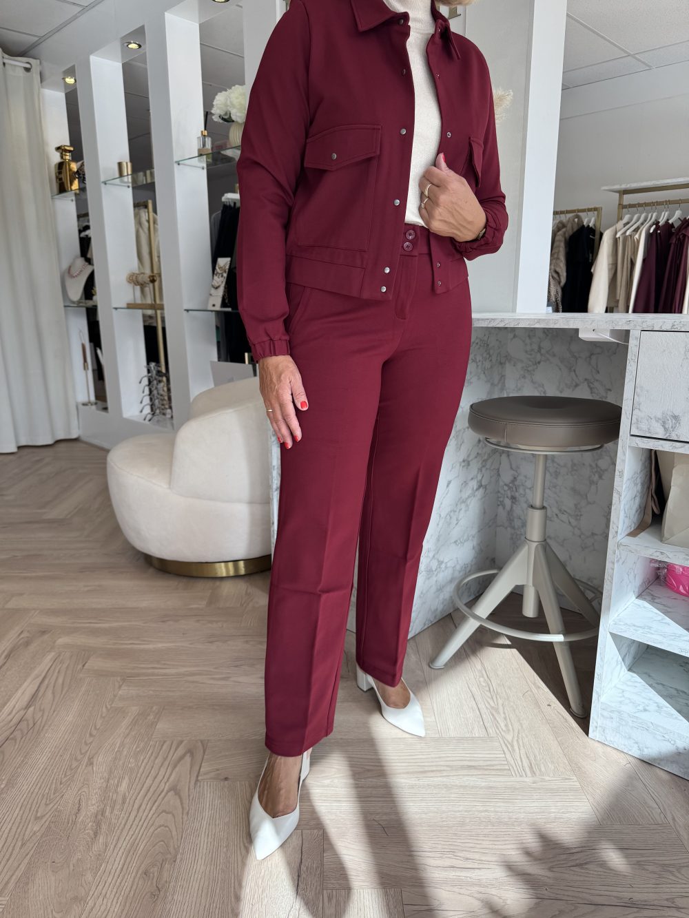 Red Button - Colette Punta Zippers L33 - Ruby