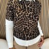 Lady Day - Sage Sweater - Leopard print