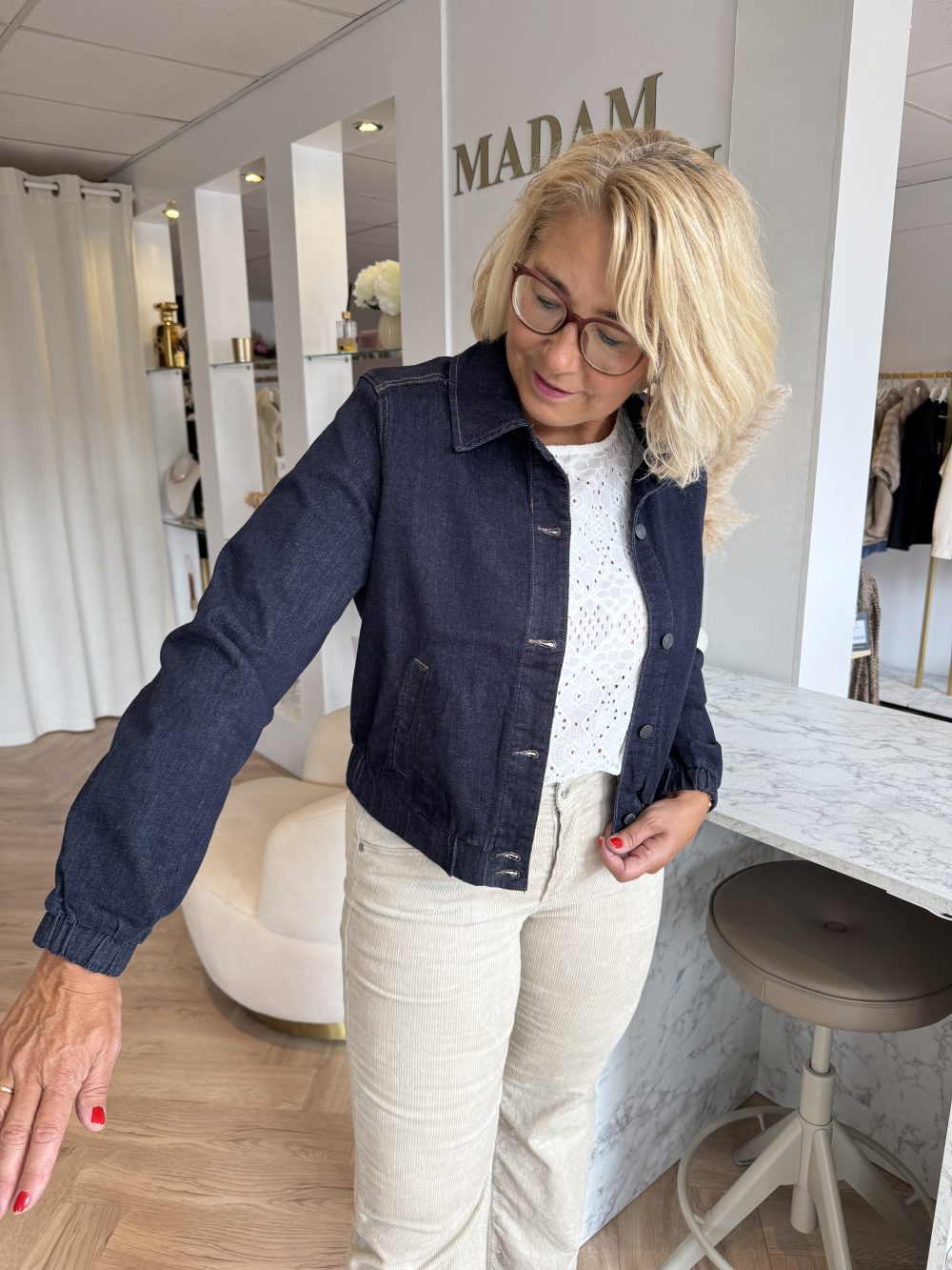 Red Button - Bomber Denim Forever Blue - Forever Blue