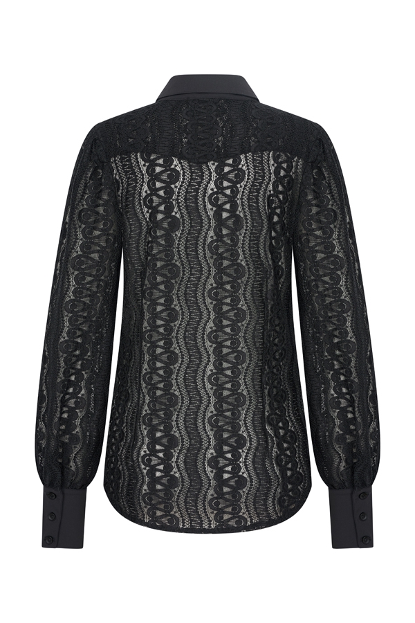 Mi Piace - Blouse Kant - Mint Leaf Black