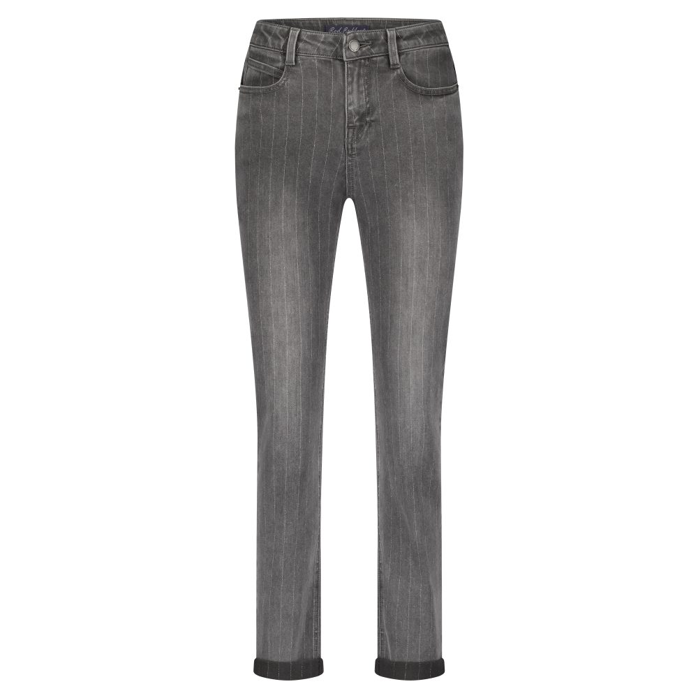 Red Button - Patty Lurex Pinstripe - Grey Denim