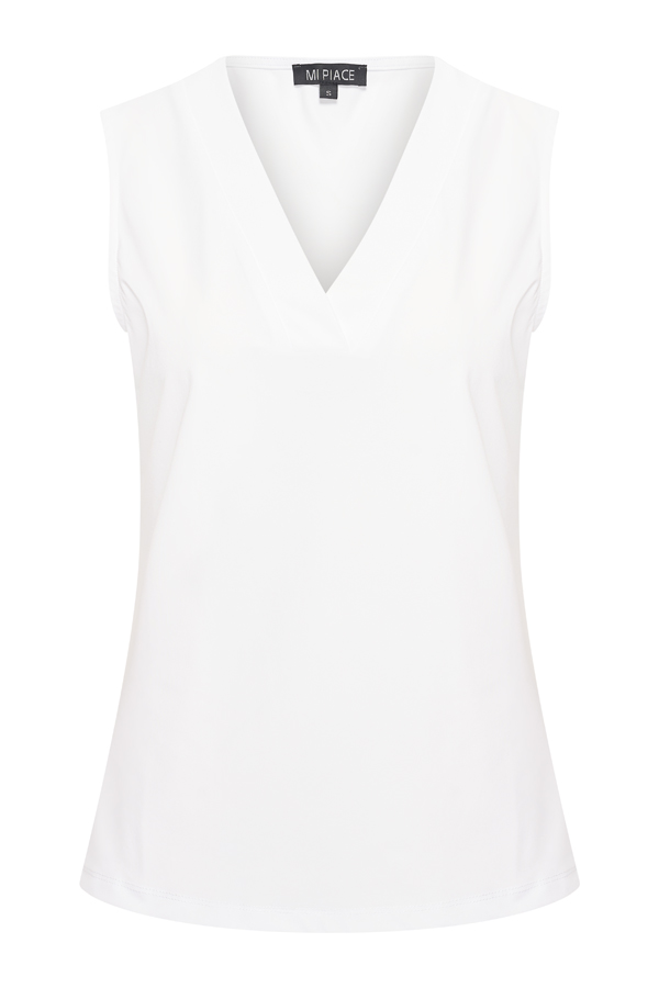 Mi Piace - Top Mouwloos - White