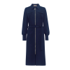Triple Nine - Dress long with zip and cargo pockets and belt - Navy
