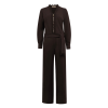Triple Nine - Jumpsuit Zip Zig Zag - D. Brown