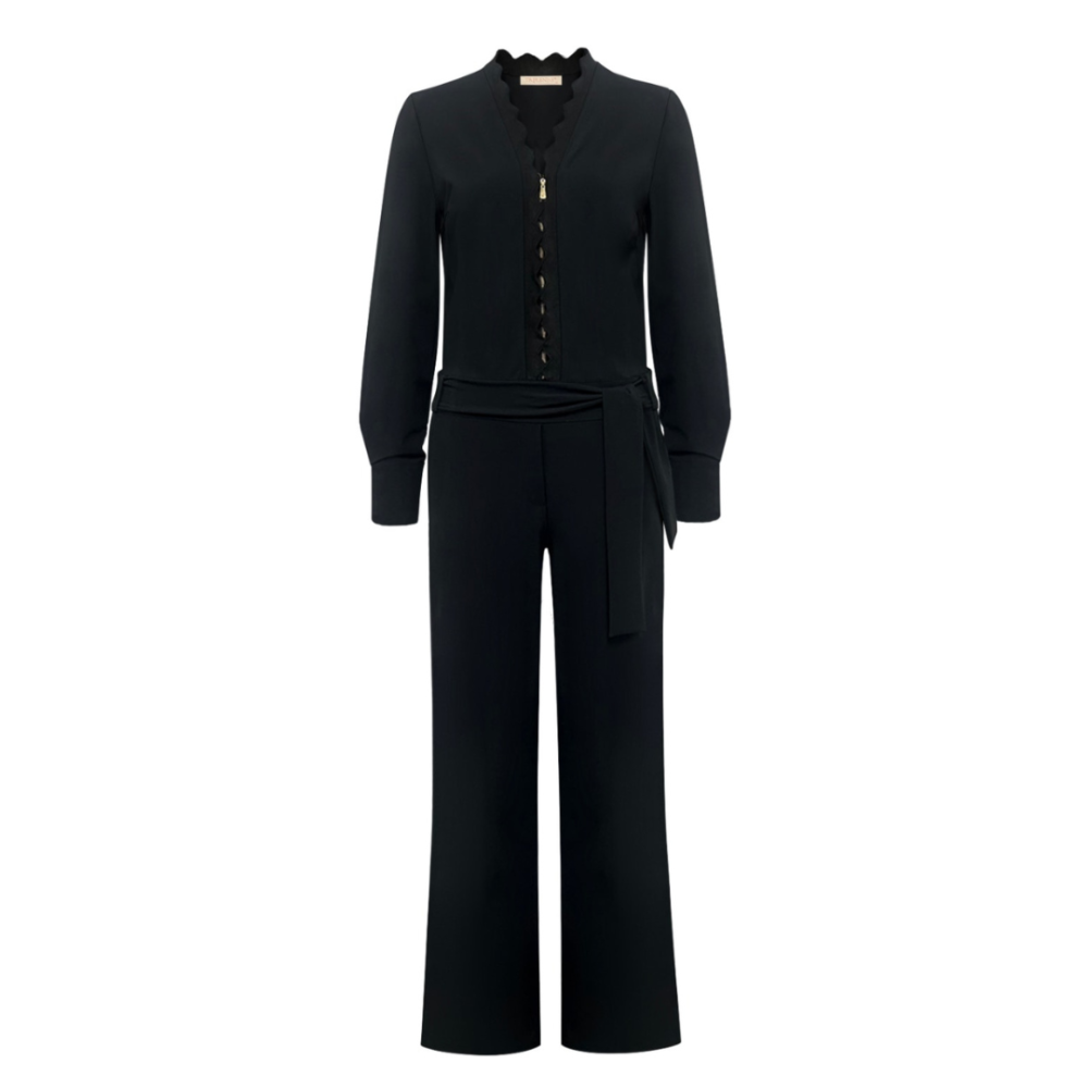 Triple Nine - Jumpsuit Zip Zig Zag - Black