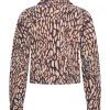 Mi Piace - Jacket Cropped Abstracte Print - Burgundy | Latte