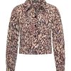Mi Piace - Jacket Cropped Abstracte Print - Burgundy | Latte