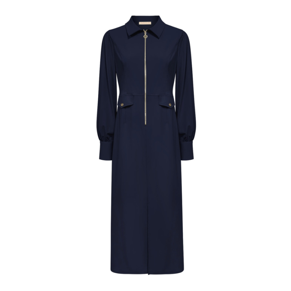 Triple Nine - Dress long with zip long sleeves - Navy