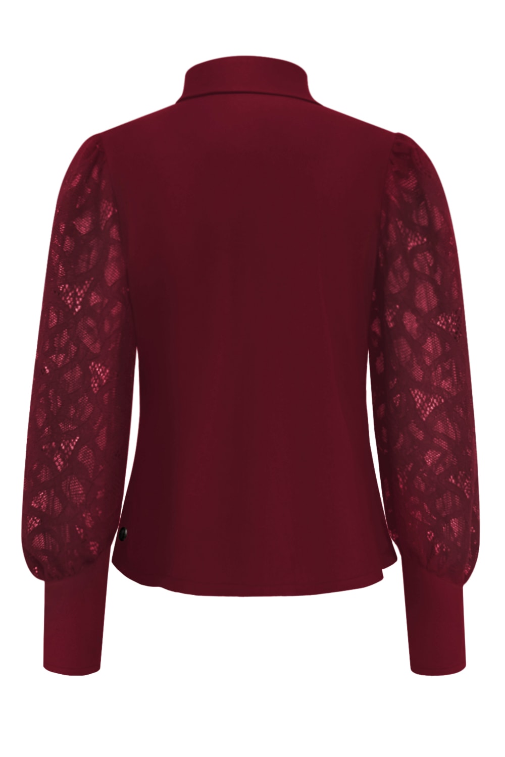 Triple Nine - Top cross body with lace sleeves - Burgundy