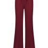 Triple Nine - Pant flared with gold rib belt - Burgundy