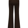Triple Nine - Pant flared with gold rib belt - D.Brown