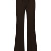 Triple Nine - Pant flared with gold rib belt - D.Brown