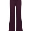 Triple Nine - Pant flared with gold rib belt - D.Purple