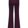 Triple Nine - Pant flared with gold rib belt - D.Purple