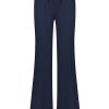 Triple Nine - Pant flared with gold rib belt - Navy