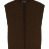 Mi Piace - Vest Hairy Mouwloos - Espresso