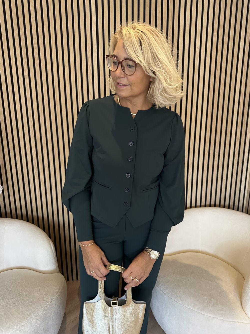 Triple Nine - Gillete blazer long sleeves - Velvet Green