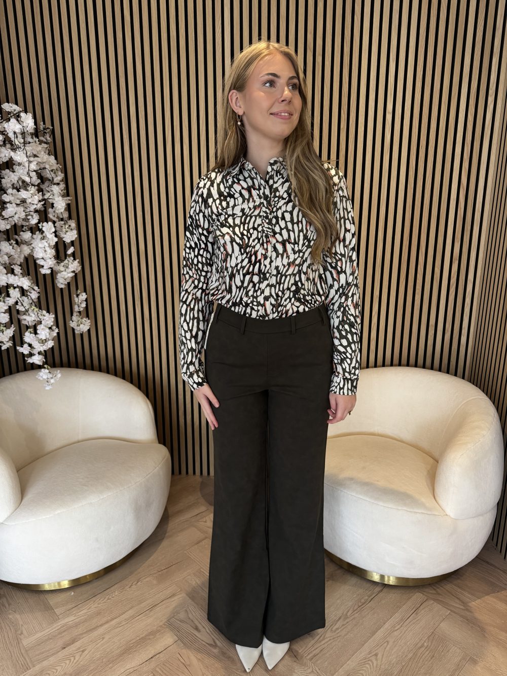 Mi Piace - Blouse Abstracte Print - Deep Depth | Kit