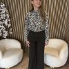 Mi Piace - Blouse Abstracte Print - Deep Depth | Kit