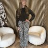 Mi Piace - Trousers Straight Abstracte Print - Deep Depth | Kit