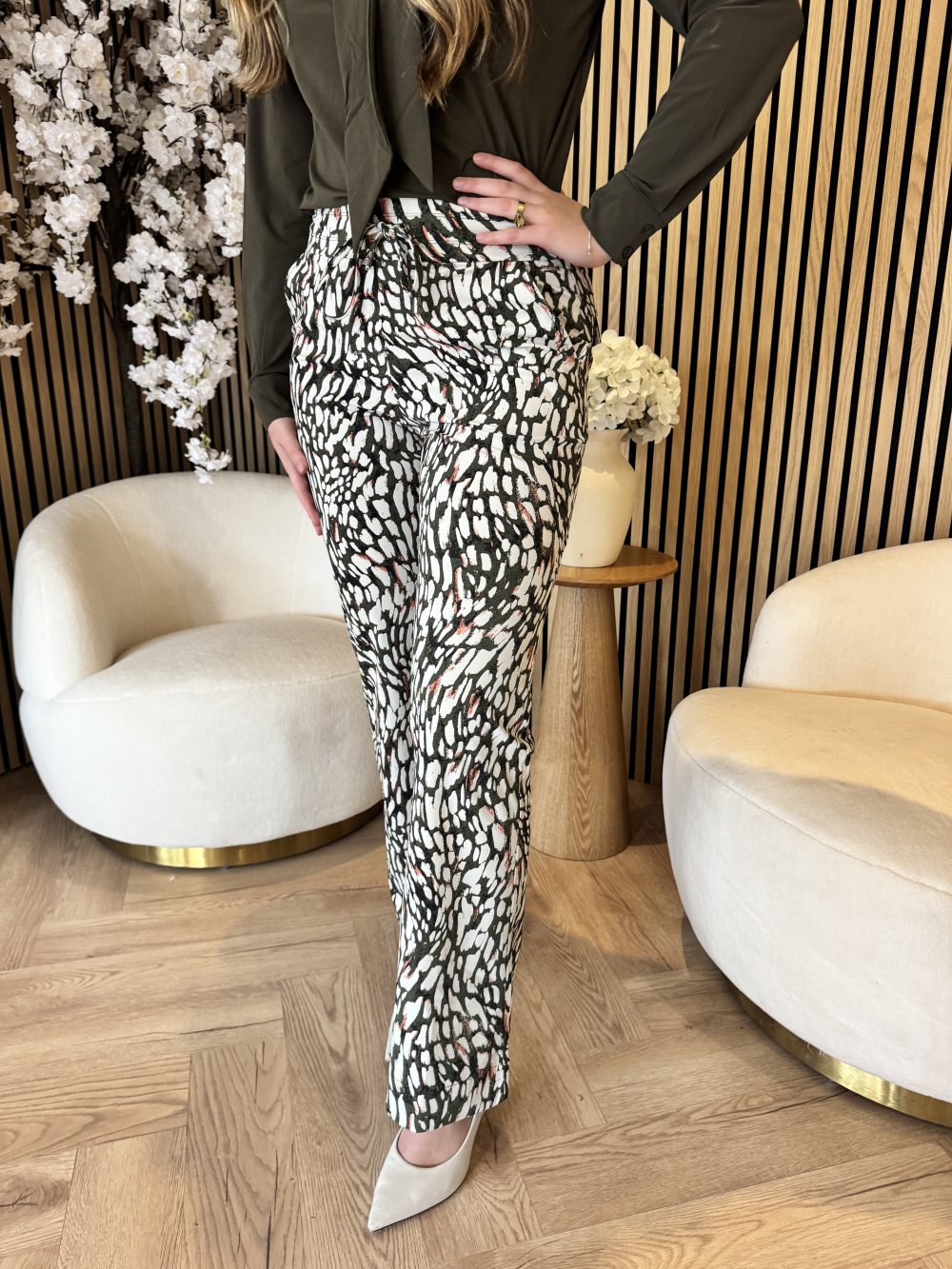 Mi Piace - Trousers Straight Abstracte Print - Deep Depth | Kit