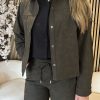 Lady Day - Merci Brushed Jacket - Dark Olive