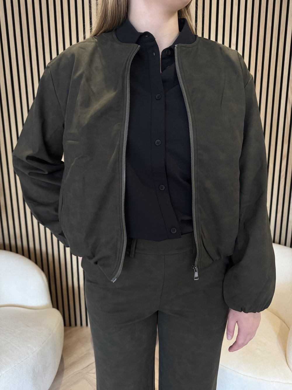 Lady Day - Bernet Brushed Jacket - Dark Olive