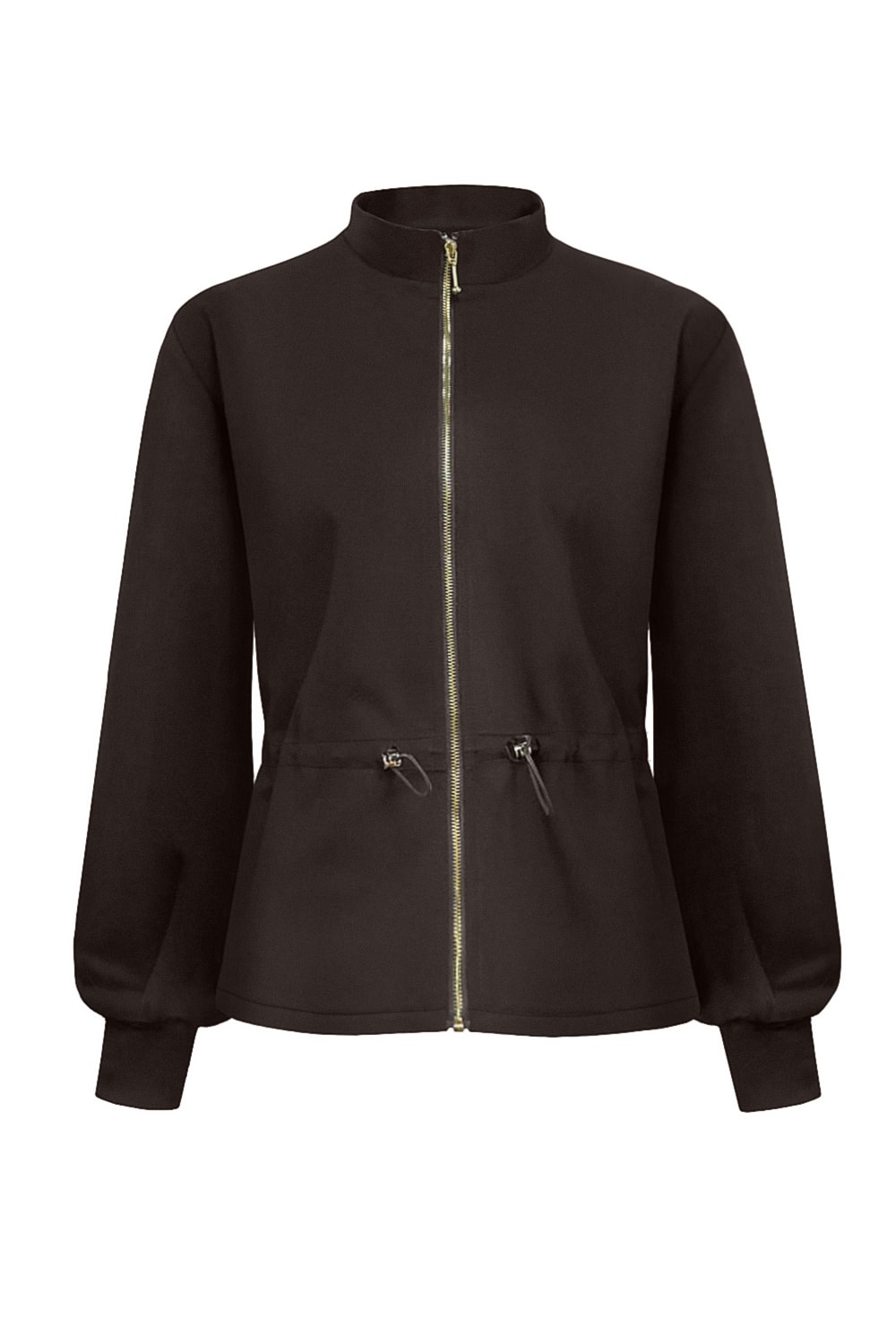 Triple Nine - Jacket with gold rib on the sleeves and smoked - D.Brown