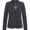 Mi Piace - Blazer Check Herringbone Print - Black | Burgundy