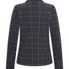 Mi Piace - Blazer Check Herringbone Print - Black | Burgundy