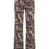 Mi Piace - Trousers Straight Swirly Print - Caramel