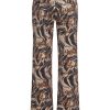Mi Piace - Trousers Straight Swirly Print - Caramel