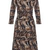 Mi Piace - Dress Swirly Print - Caramel