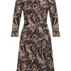 Mi Piace - Dress Swirly Print - Caramel