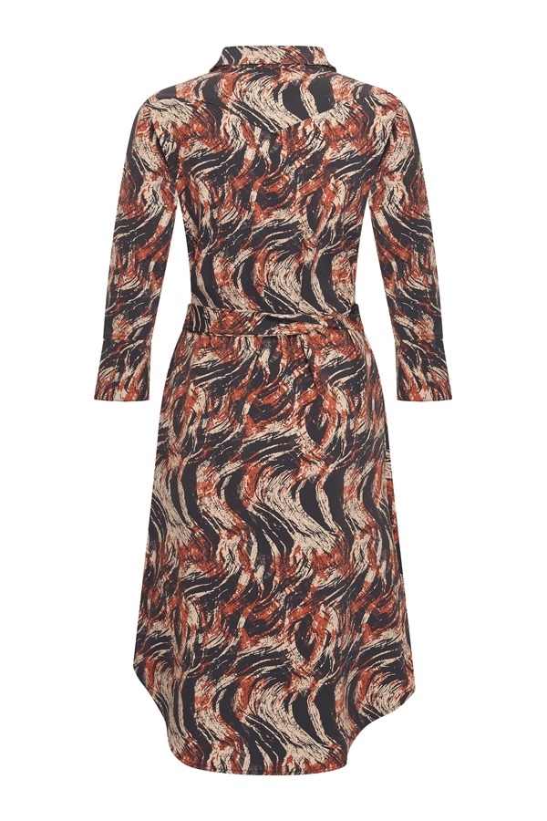 Mi Piace - Dress Swirly Print - Rust