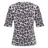 Mi Piace - T Shirt V Neck Leopard Print - Grey