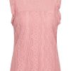 Mi Piace - Top Mouwloos Kant - Dusty Rose