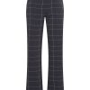Mi Piace - Trousers Check Herringbone - Black | Burgundy