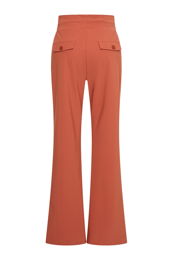 Mi Piace - Trousers Straight 089 Bonded - Rust