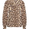 Mi Piace - Top V Neck Leopard Print - Latte