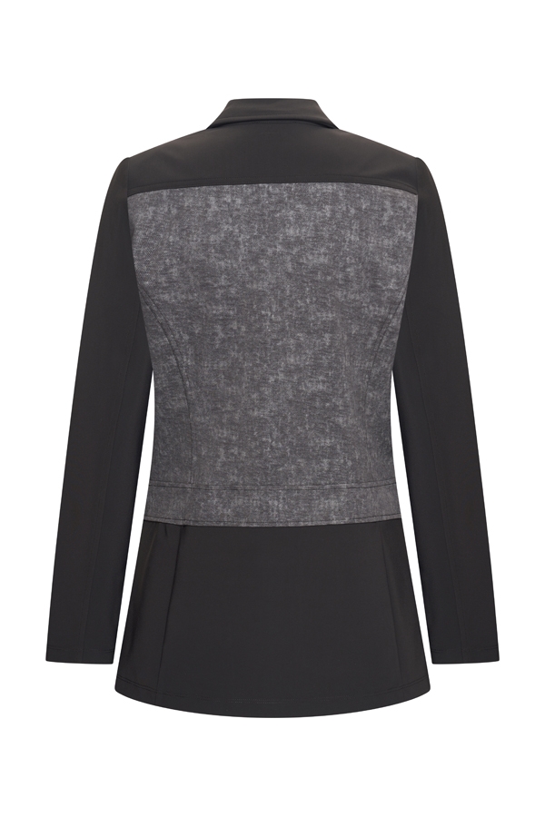 Mi Piace - Blazer Bonded Combi Denim Print - Black