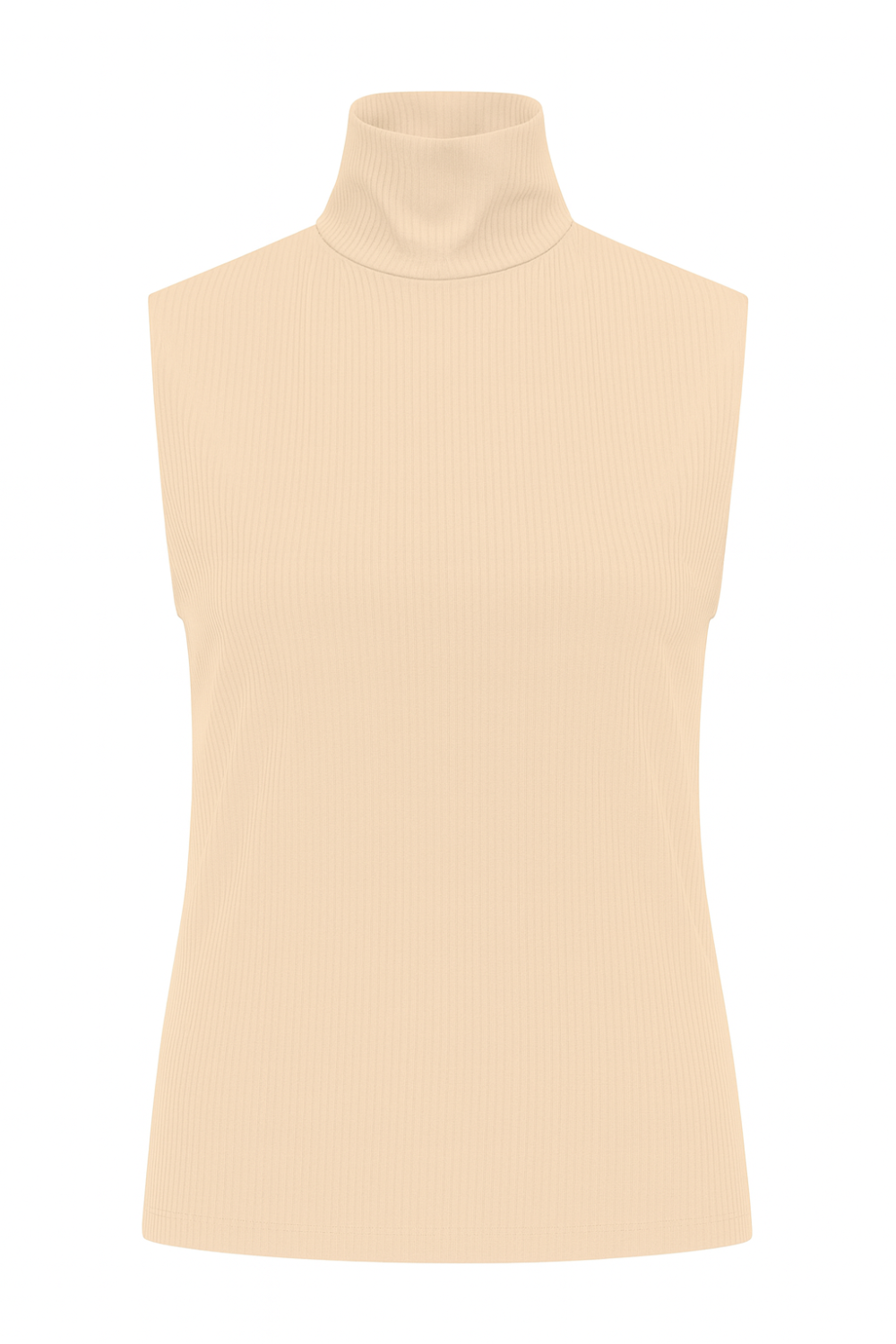 Mi Piace - Top Collar Ribbed - Latte