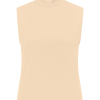 Mi Piace - Top Collar Ribbed - Latte