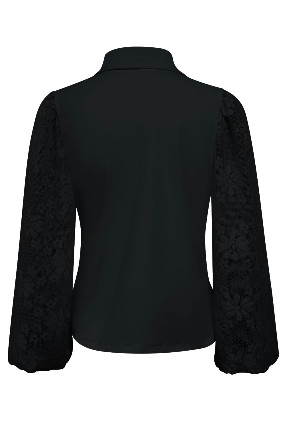 Triple Nine - Top cross body with lace sleeves - Black