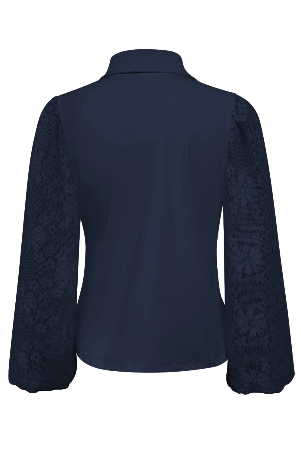 Triple Nine - Top cross body with lace sleeves - Navy