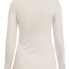 Triple Nine - Top cashmere with lace v neck - Beige