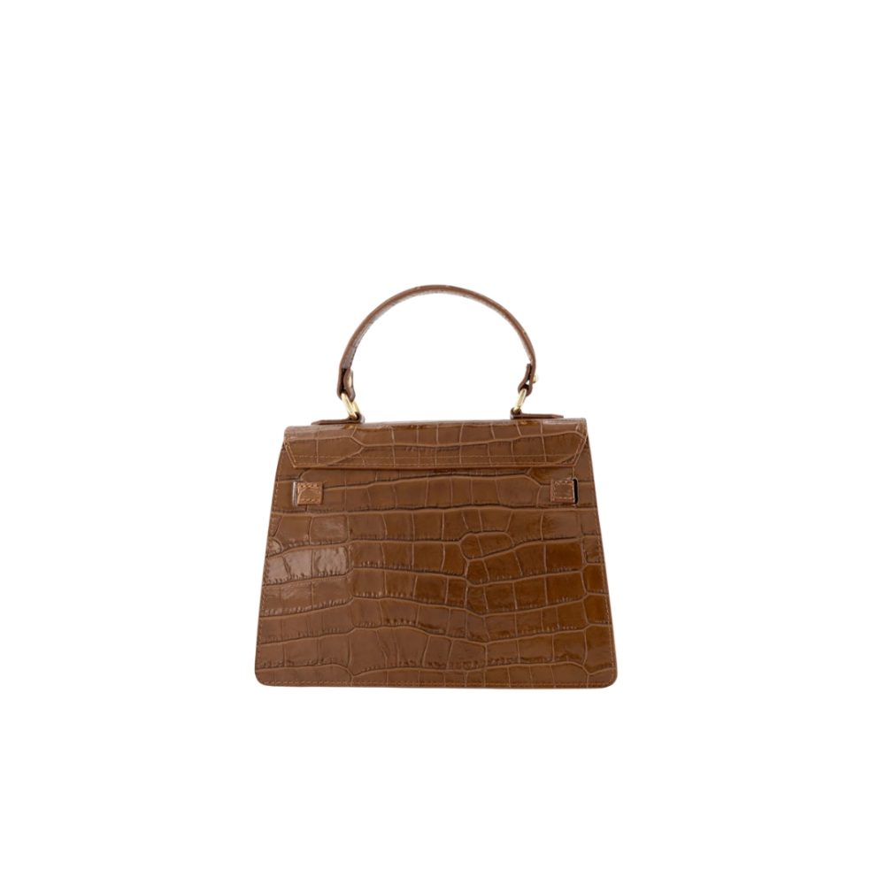 Madam Peach - Helene bag croco - Hazel brown