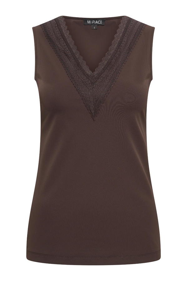 Mi Piace - Hemd Kant - Espresso