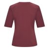 Mi Piace - T Shirt V Neck - Burgundy