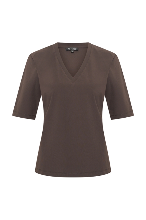 Mi Piace - T Shirt V Neck - Espresso